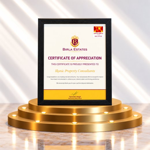 Certificate of Appreciation - Birla Estates