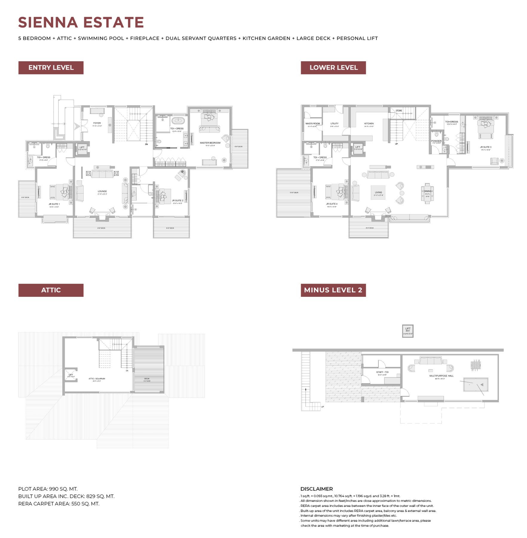 Terra Grande Rishikesh Hills Sienna Estate, 5 BHK: floor plans floor plan