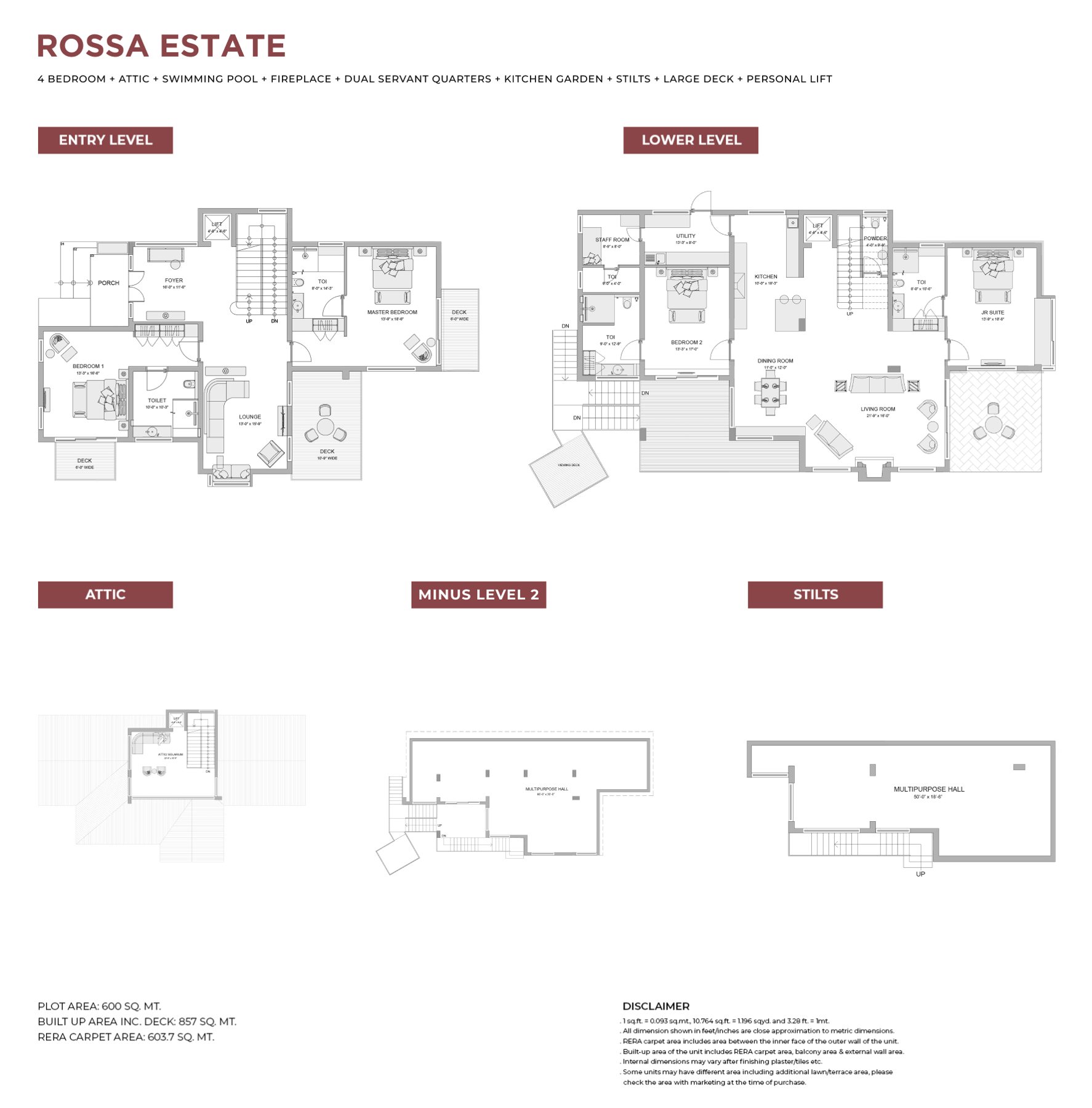 Terra Grande Rishikesh Hills Rossa Estate, 4 BHK: floor plans floor plan