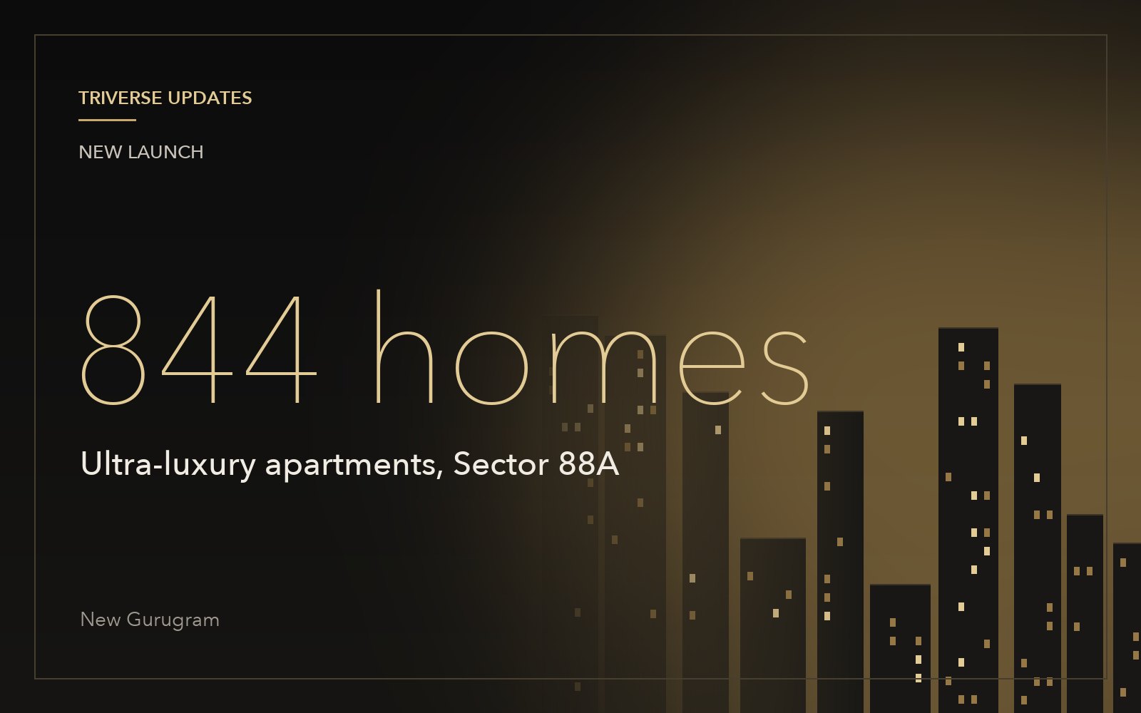 County Group to invest Rs 2,500 crore in 844 luxury apartments in Sector 88A
