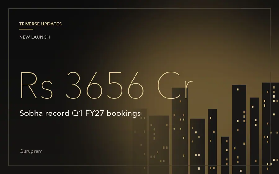 Sobha posts record Q1 bookings, with NCR sales at Rs 1,384 crore