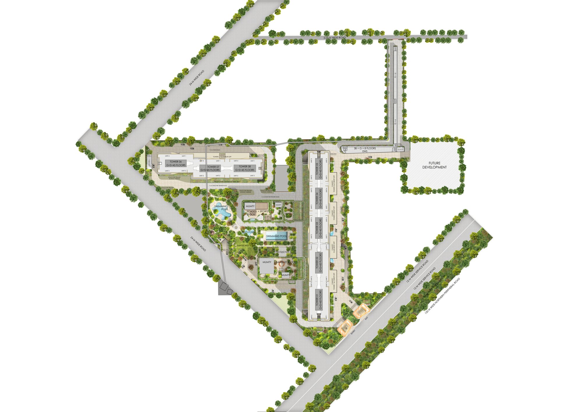 BPTP Amstoria Verti-Greens master plan