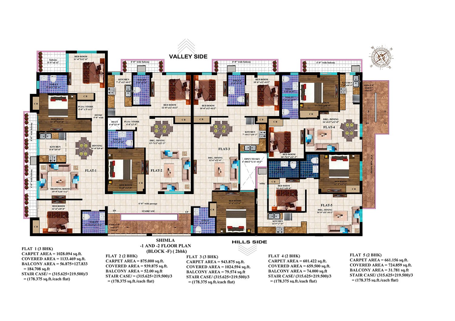 Cliffton Valley Block F, 1st & 2nd floor plan floor plan