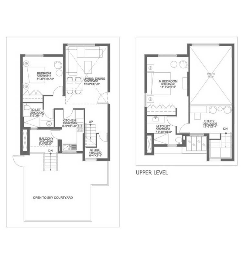 Ireo The Grand Arch 2 BHK Duplex floor plan