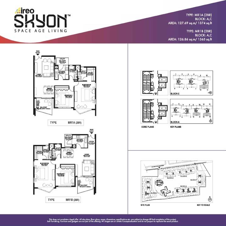 Ireo Skyon 2 BHK floor plan
