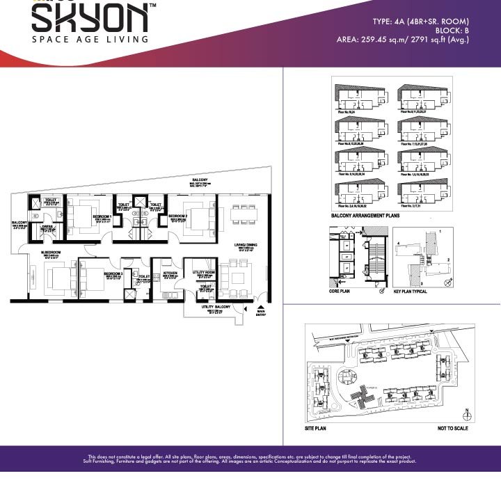 Ireo Skyon 4 BHK + SQ floor plan