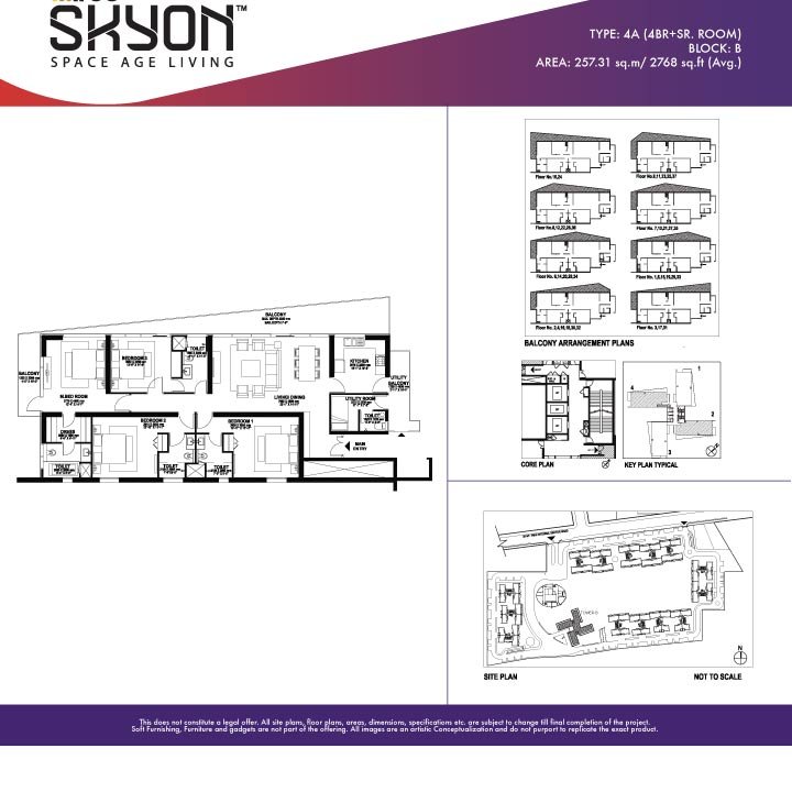 Ireo Skyon 4 BHK + SQ floor plan