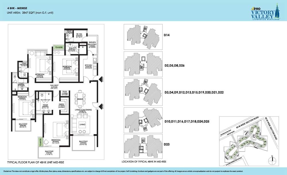 Ireo Victory Valley 4 BHK + SQ floor plan