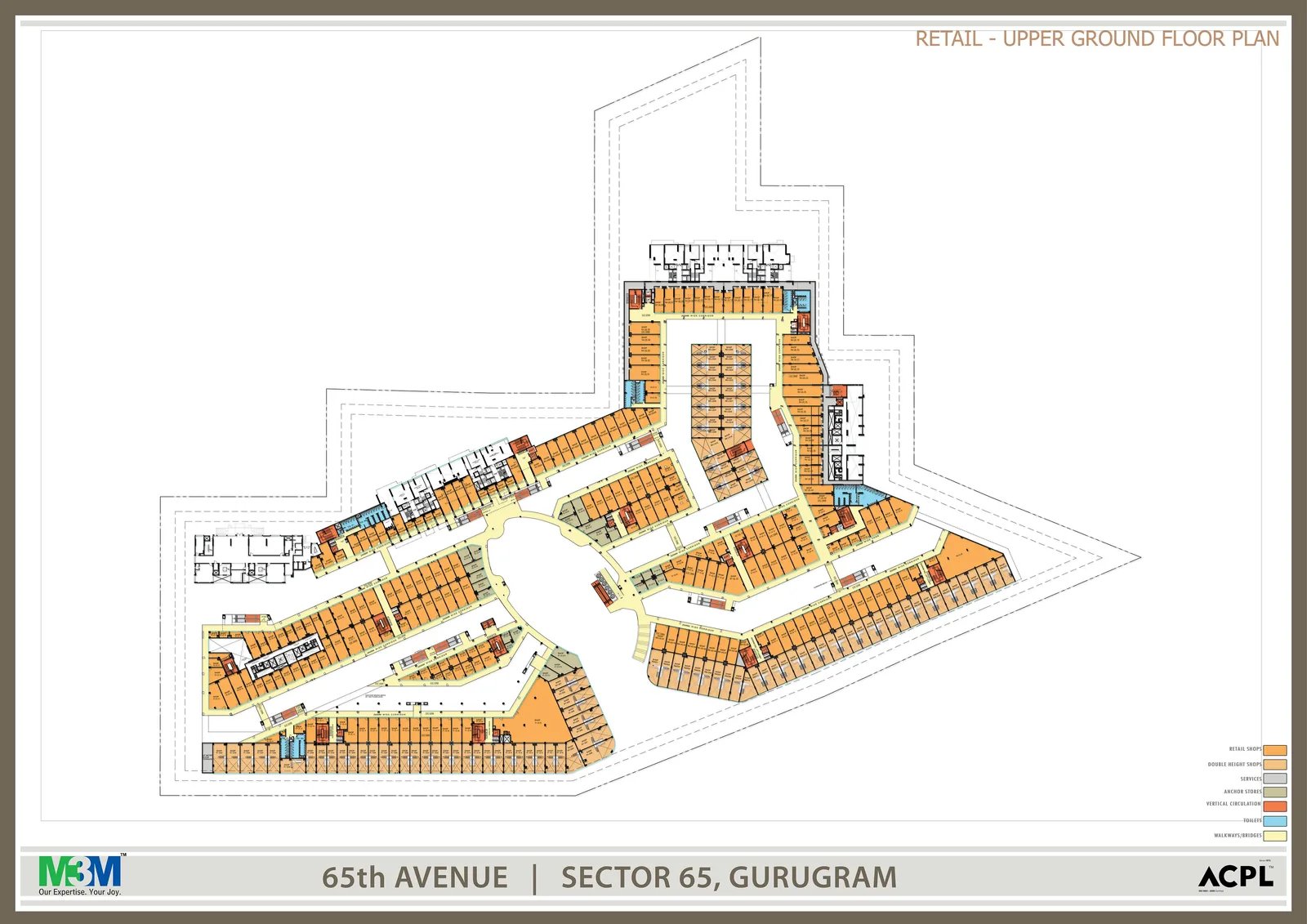 M3M 65th Avenue Upper ground floor retail plan floor plan