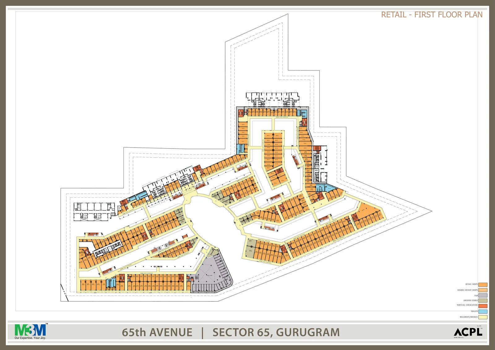 M3M 65th Avenue First floor retail plan floor plan