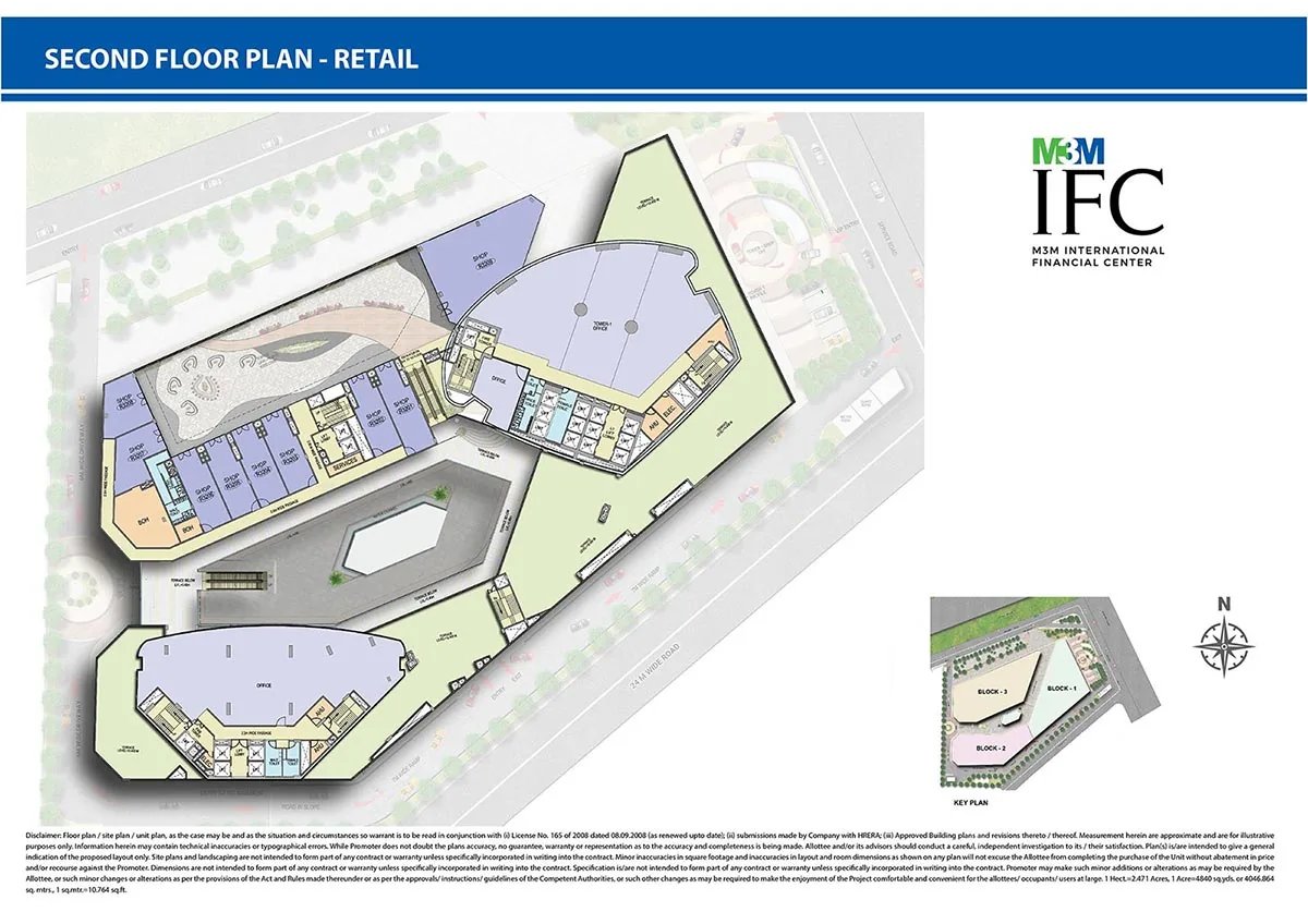 M3M IFC Second floor retail plan floor plan
