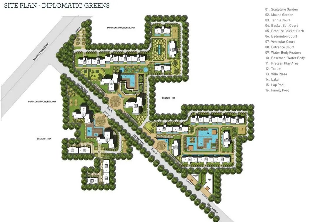 Puri Diplomatic Greens master plan