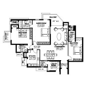 Dlf Park Place Floor Plans 3 BHK