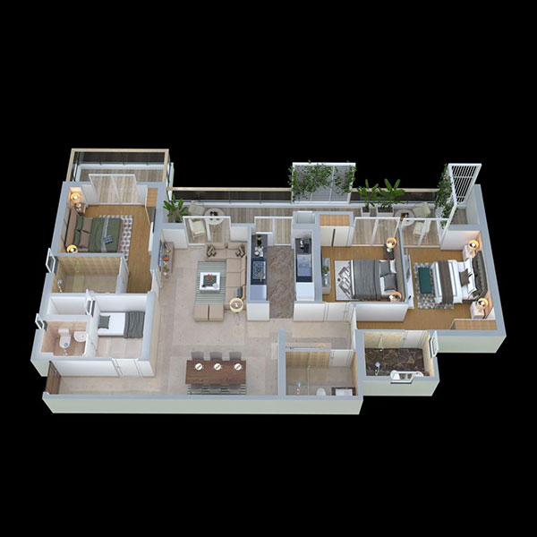 DLF Privana South 4 bhk floor plan