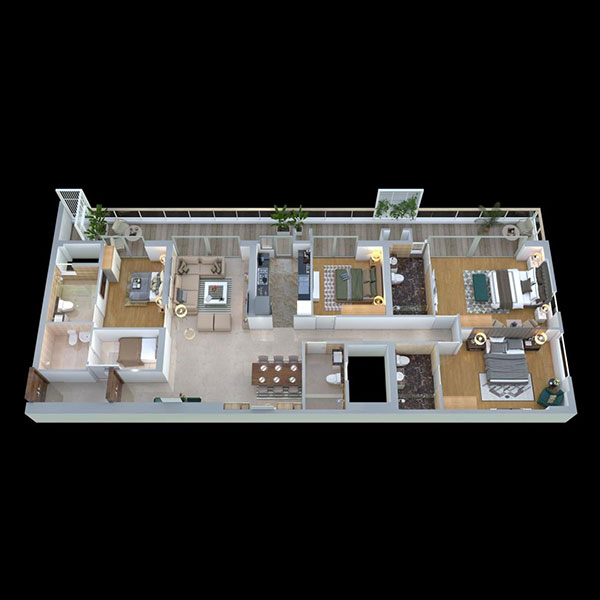 DLF Privana South 4 bhk floor plan