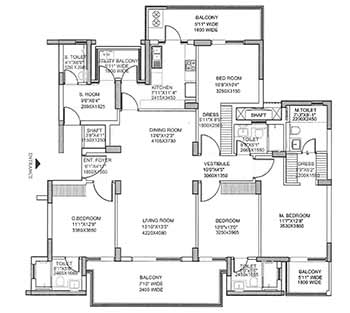 dlf ultima 4 bhk floor plan 1930 sqft